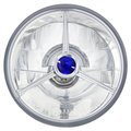 In Pro Car Wear In Pro Car Wear T40703 4.5 in. Wave Cut Headlamp with H4 Bulb; Blue Dot & Tri-Bar T40703